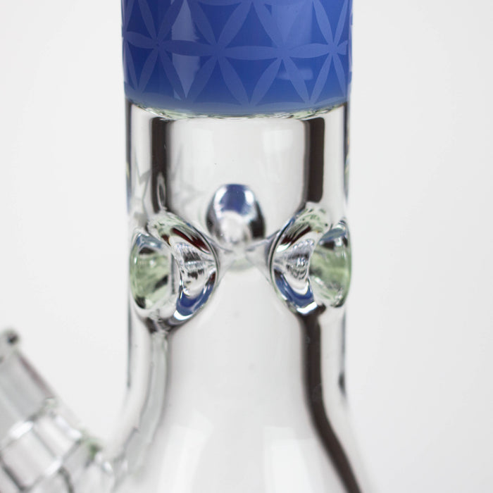 Genie | 17" sandblasted artwork tube 7 mm glass water bong [GB21005] Glass Bong ONE