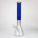 Genie | 17" sandblasted artwork tube 7 mm glass water bong [GB21005] Glass Bong ONE Blue