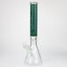 Genie | 17" sandblasted artwork tube 7 mm glass water bong [GB21005] Glass Bong ONE Green