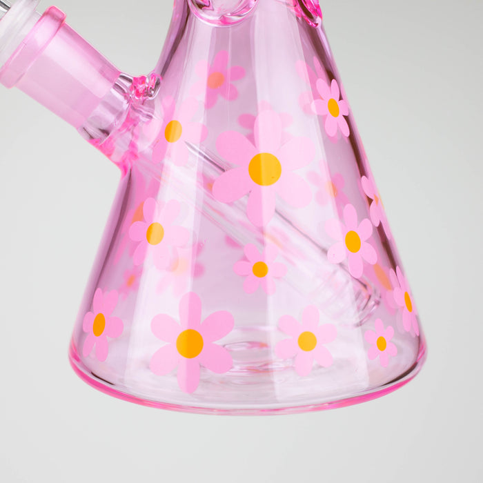 10" Color Glass Bong With Daisy Design [WP 061]