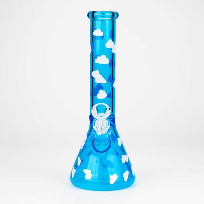 10" Glass Bong With Cloud Design [WP-136]