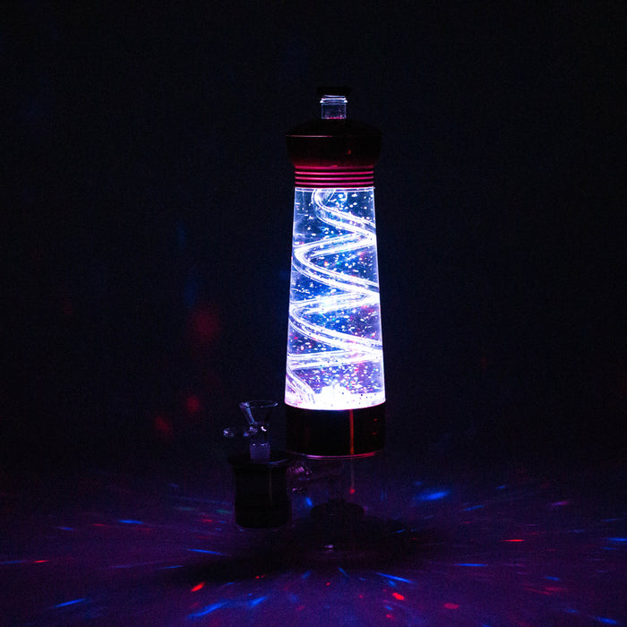 12" Electric lava lamp bong with UFO Perc-Assorted [LQN0012] Bongs Canadian Distributor