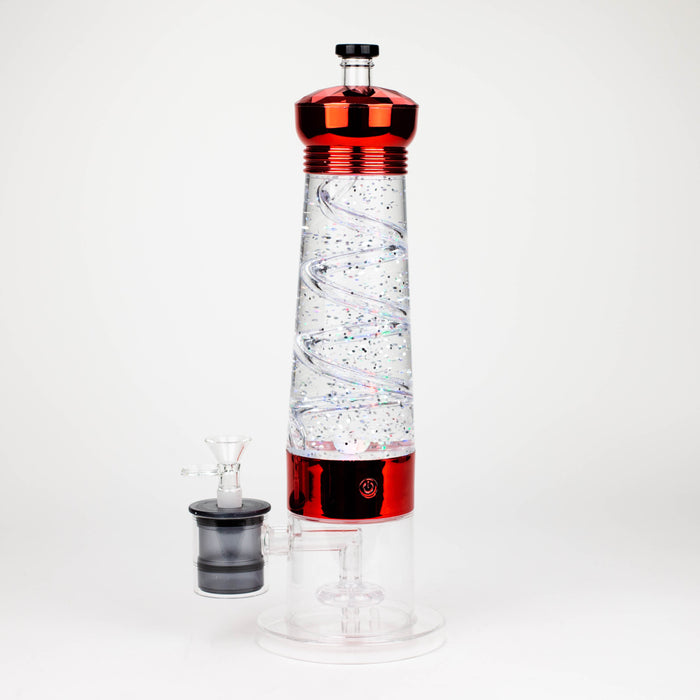 12" Electric lava lamp bong with UFO Perc-Assorted [LQN0012] Bongs Canadian Distributor