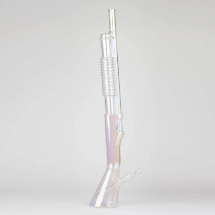 26.5" Eletroplate Shotgun Glass Bong [WP-155] Glass Bong JJ Distribution White