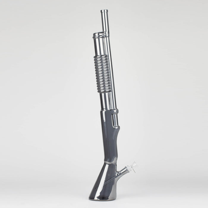 26.5" Eletroplate Shotgun Glass Bong [WP-155] Glass Bong JJ Distribution Black