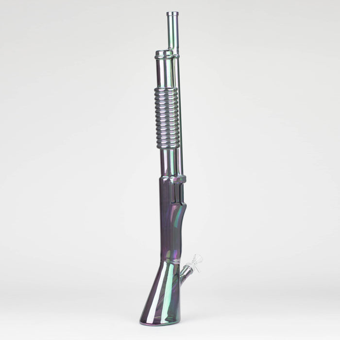 26.5" Eletroplate Shotgun Glass Bong [WP-155] Glass Bong JJ Distribution Rainbow