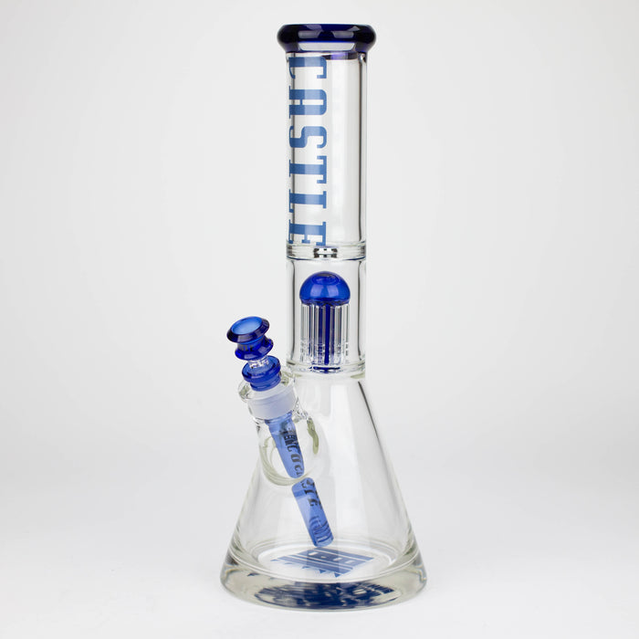 Castle Glassworks | 14" 8-arm Beaker Bong [CP-003] Glass Bong Castle Glassworks Blue