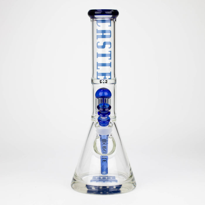 Castle Glassworks | 14" 8-arm Beaker Bong [CP-003] Glass Bong Castle Glassworks