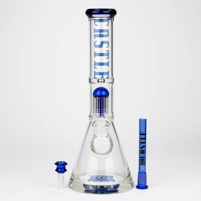 Castle Glassworks | 14" 8-arm Beaker Bong [CP-003] Glass Bong Castle Glassworks