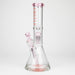 Castle Glassworks | 14" 8-arm Beaker Bong [CP-003] Glass Bong Castle Glassworks Pink