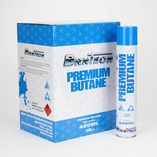 Brn-Tech | premium Butane Zero impurities 420ml Box of 12 Lighters Canadian Distributor