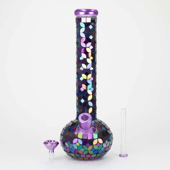 15.5" Mosaic 7mm glass bong [MSAK-4]