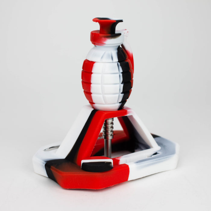 Grenade Silicone Nectar Collector Kit [AKNC] Glass Hand Pipe Canadian Distributor Red/Black