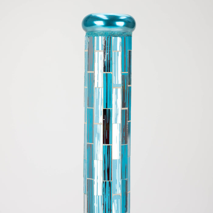 15.5" Mosaic 7mm glass beaker bong with tree arm percolator [MSAK-1]