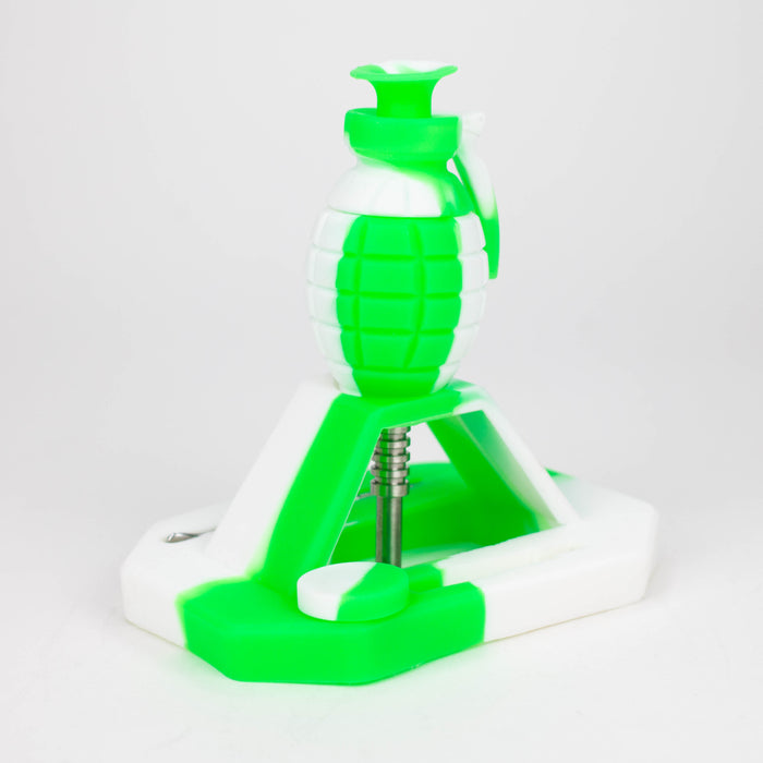 Grenade Silicone Nectar Collector Kit [AKNC] Glass Hand Pipe Canadian Distributor Green/White
