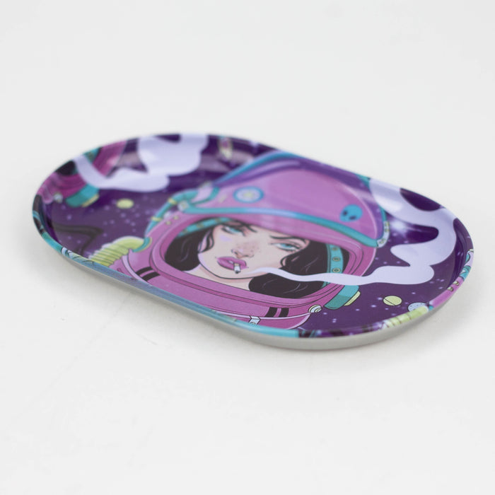 ZMini Oval Metal Tray Pack of 6 [TM1] Tray 777 Smoke