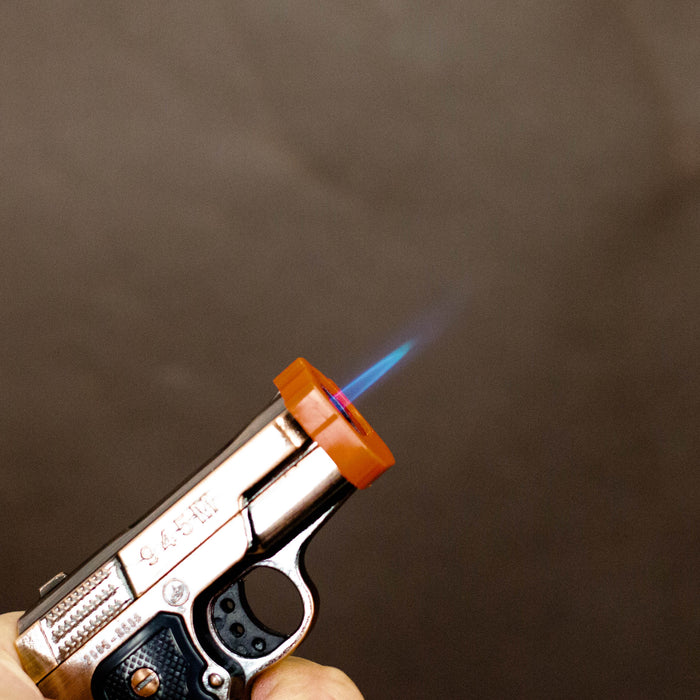 CLICKIT | Single flame Pistol Torch lighter Display of 16 [GH-10260-1]