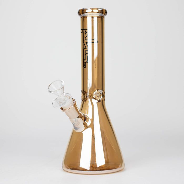 PHS | 10" Solid Color Eletroplate Glass Beaker Bong [PHSCR-10] Bongs Purple Haze Smoke Inc Golden Yellow