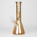 PHS | 10" Solid Color Eletroplate Glass Beaker Bong [PHSCR-10] Bongs Purple Haze Smoke Inc Golden Yellow