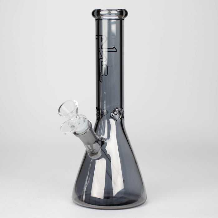 PHS | 10" Solid Color Eletroplate Glass Beaker Bong [PHSCR-10] Bongs Purple Haze Smoke Inc Smoke Grey