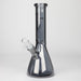 PHS | 10" Solid Color Eletroplate Glass Beaker Bong [PHSCR-10] Bongs Purple Haze Smoke Inc Smoke Grey
