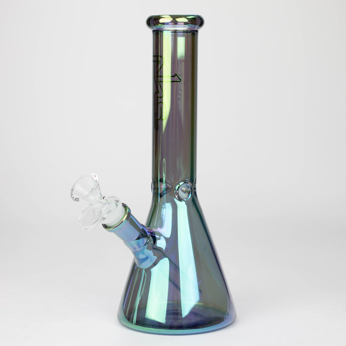 PHS | 10" Solid Color Eletroplate Glass Beaker Bong [PHSCR-10] Bongs Purple Haze Smoke Inc Green