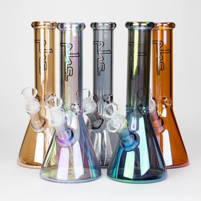 PHS | 10" Solid Color Eletroplate Glass Beaker Bong [PHSCR-10] Bongs Purple Haze Smoke Inc
