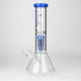PHS | 12" Glass beaker Bong with tree arm percolator [PHS-PC-12] Glass Bong Purple Haze Smoke Inc Milk Blue