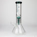 PHS | 12" Glass beaker Bong with tree arm percolator [PHS-PC-12] Glass Bong Purple Haze Smoke Inc Teal