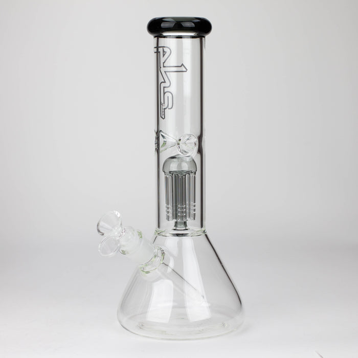 PHS | 12" Glass beaker Bong with tree arm percolator [PHS-PC-12] Glass Bong Purple Haze Smoke Inc Smoke Grey