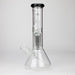 PHS | 12" Glass beaker Bong with tree arm percolator [PHS-PC-12] Glass Bong Purple Haze Smoke Inc Smoke Grey