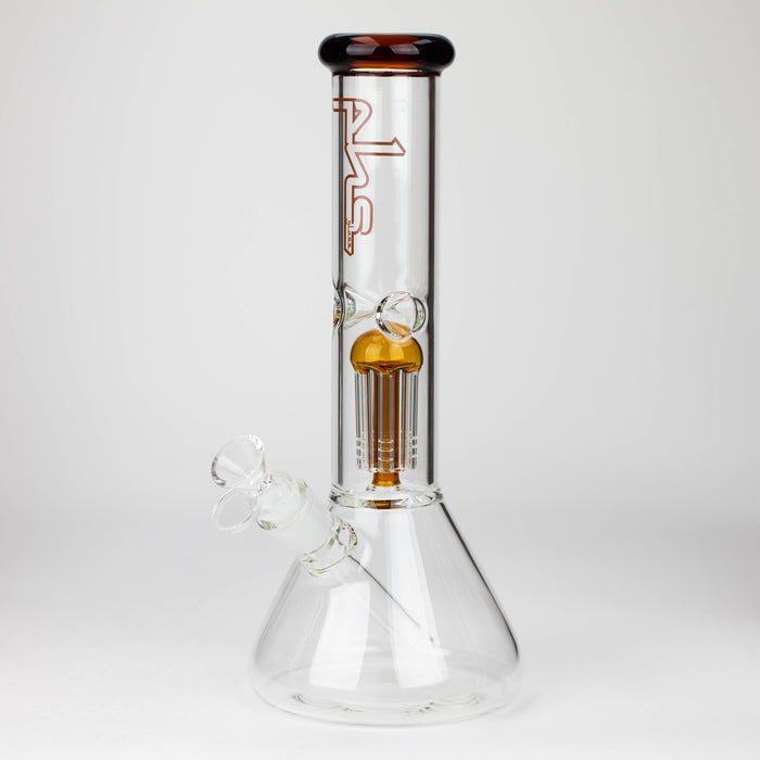 PHS | 12" Glass beaker Bong with tree arm percolator [PHS-PC-12] Glass Bong Purple Haze Smoke Inc Amber