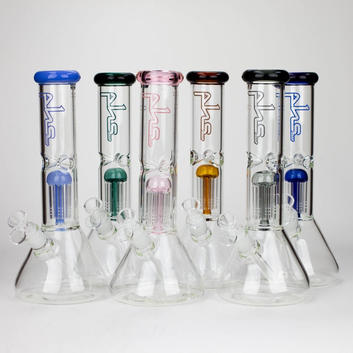 PHS | 12" Glass beaker Bong with tree arm percolator [PHS-PC-12] Glass Bong Purple Haze Smoke Inc