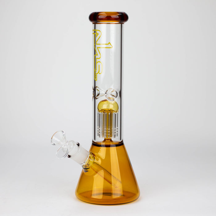 PHS | 12" Glass beaker color Bong with tree arm percolator [PHSPR-12] Bongs Purple Haze Smoke Inc Golden Yellow