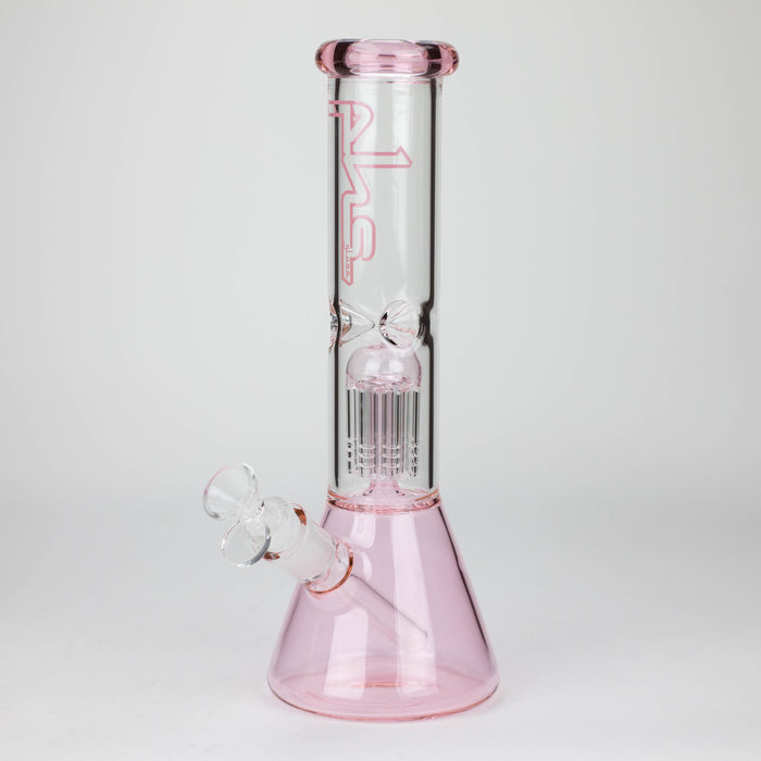 PHS | 12" Glass beaker color Bong with tree arm percolator [PHSPR-12] Bongs Purple Haze Smoke Inc Pink