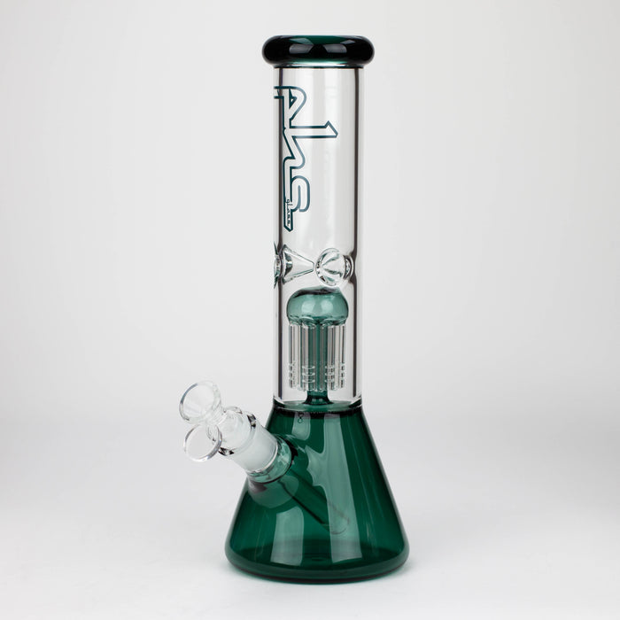 PHS | 12" Glass beaker color Bong with tree arm percolator [PHSPR-12] Bongs Purple Haze Smoke Inc Teal