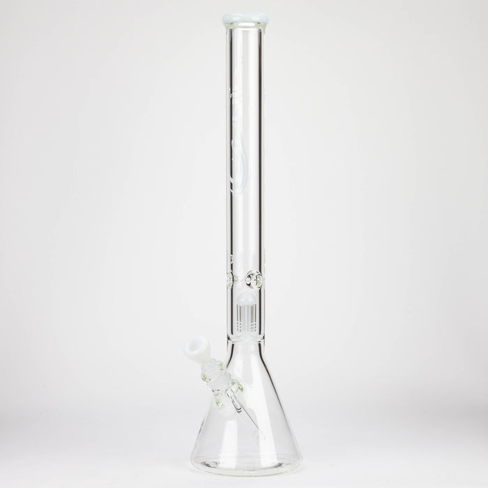 GENIE | 24" 9mm single percolator glass water bong [ GB1905 ] Glass Bong ONE White