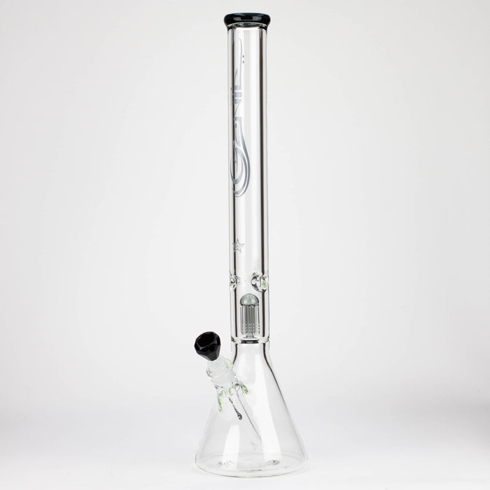 GENIE | 24" 9mm single percolator glass water bong [ GB1905 ] Glass Bong ONE Grey