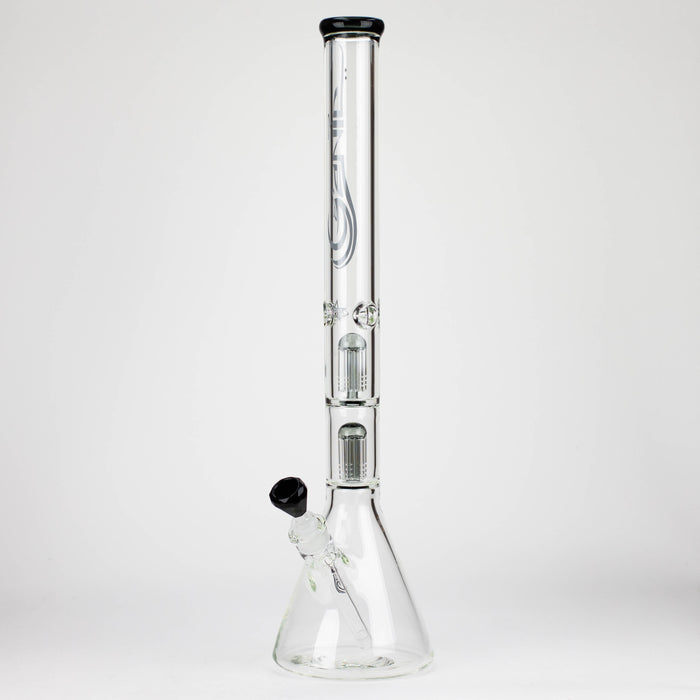 GENIE | 24" Dual 6 arms 9mm glass water beaker bong [GB1906]