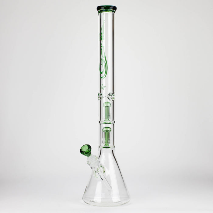 GENIE | 24" Dual 6 arms 9mm glass water beaker bong [GB1906]