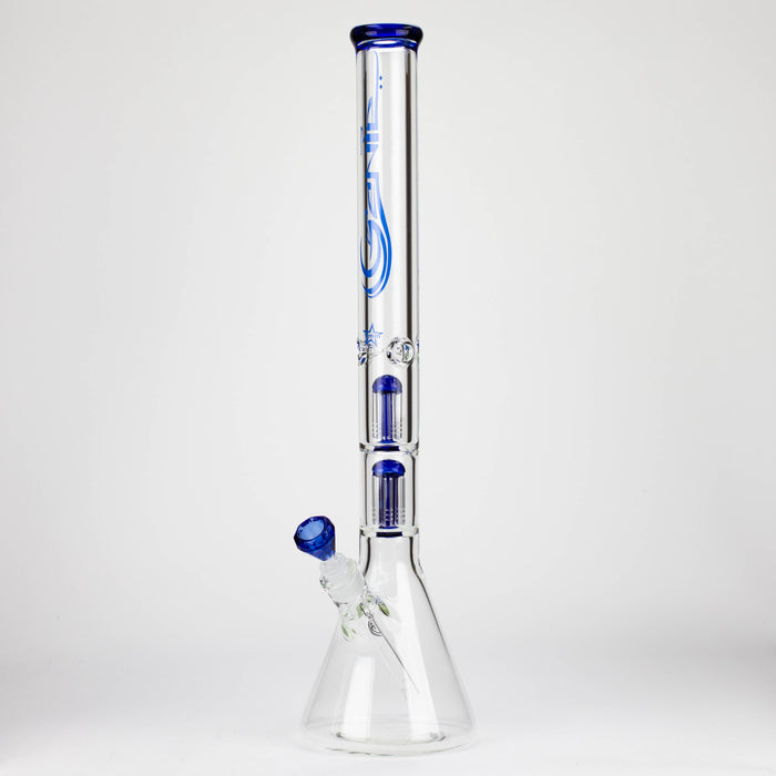 GENIE | 24" Dual 6 arms 9mm glass water beaker bong [GB1906] Glass Bong ONE Blue