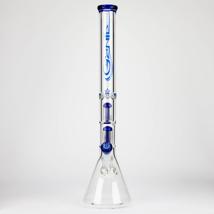 GENIE | 24" Dual 6 arms 9mm glass water beaker bong [GB1906]