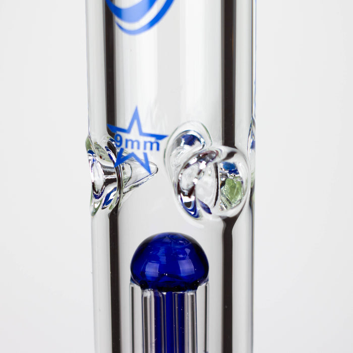 GENIE | 24" Dual 6 arms 9mm glass water beaker bong [GB1906]