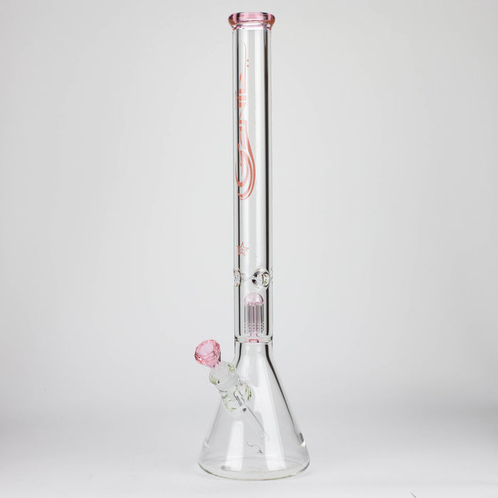GENIE | 24" 9mm single percolator glass water bong [ GB1905 ] Glass Bong ONE Pink