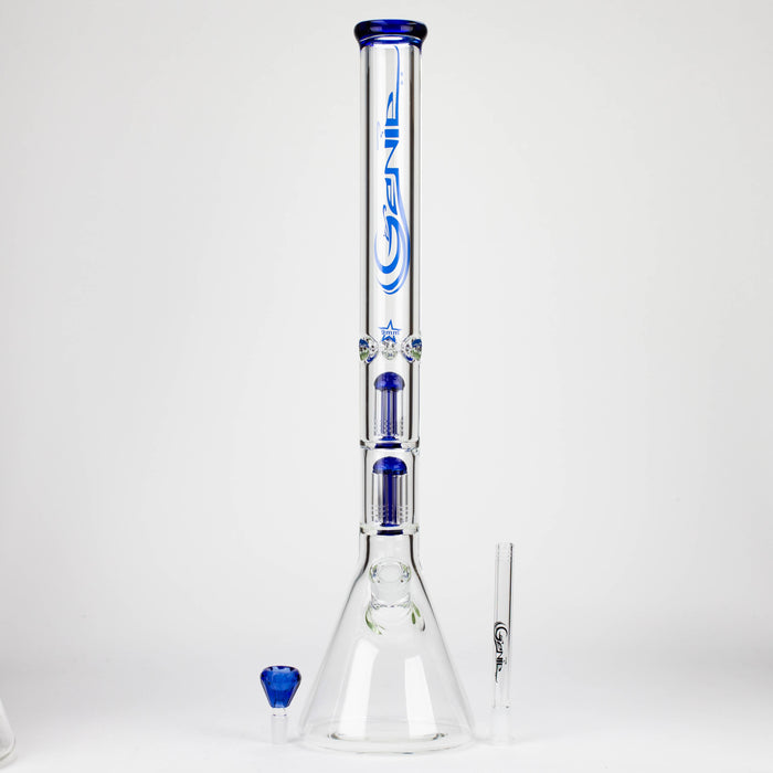 GENIE | 24" Dual 6 arms 9mm glass water beaker bong [GB1906]