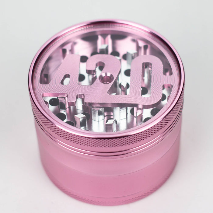 Z2.5" aluminum grinder 4 layers with 420 design [GA11] Regular Grinder 777 Smoke