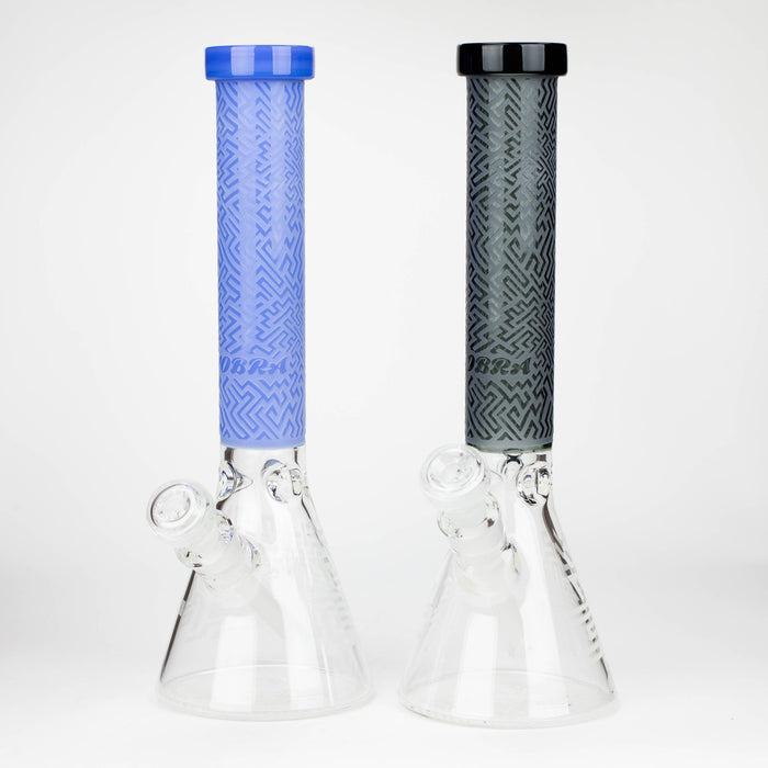 COBRA | 15" sandblasted artwork tube 7 mm glass water bong [YK04] Glass Bong JJ Distribution
