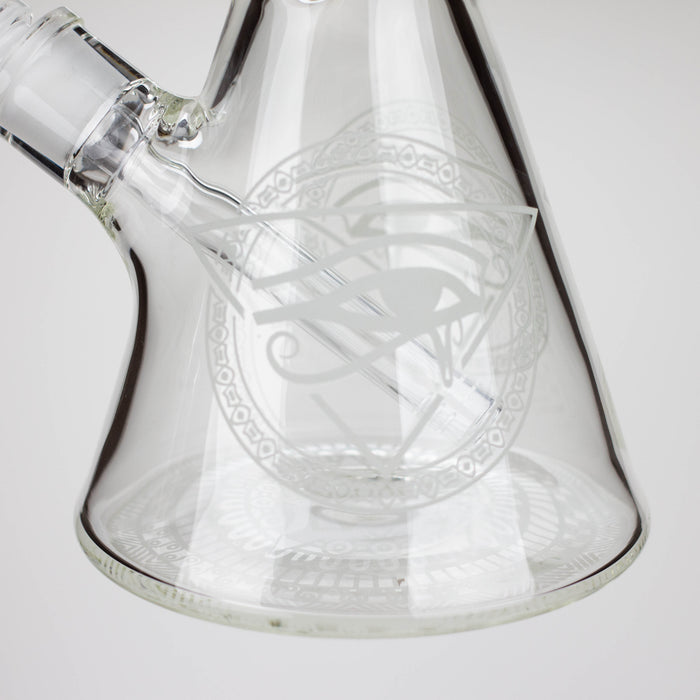15.5" Egyptian Hieroglyph / 7 mm / Glow in the dark / Glass Bong [LL034-YLW] Glass Bong JJ Distribution