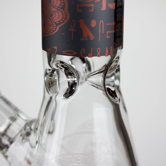 15.5" Egyptian Hieroglyph / 7 mm / Glass Bong [LL034-RED] Glass Bong JJ Distribution
