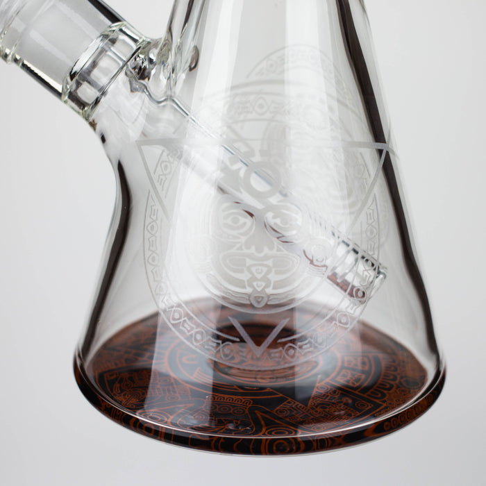 15.5" Egyptian Hieroglyph / 7 mm / Glass Bong [LL034-RED] Glass Bong JJ Distribution